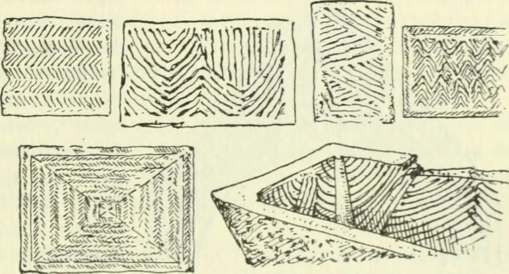 An illustration from Die älteste Kunst, insbesondere di Baukunst, der Germanen, 1909, leaf 103