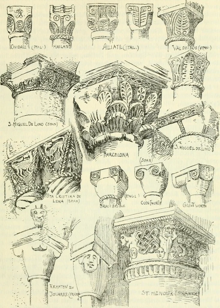 An illustration from Die älteste Kunst, insbesondere di Baukunst, der Germanen, 1909, leaf 119
