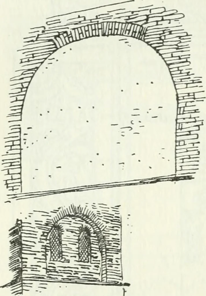 An illustration from Die älteste Kunst, insbesondere di Baukunst, der Germanen, 1909, leaf 132