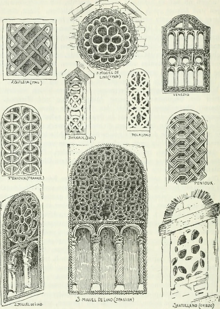 An illustration from Die älteste Kunst, insbesondere di Baukunst, der Germanen, 1909, leaf 140