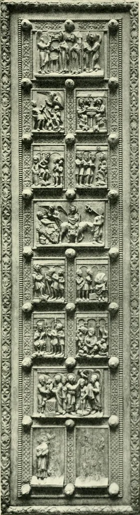 An illustration from Die älteste Kunst, insbesondere di Baukunst, der Germanen, 1909, leaf 149