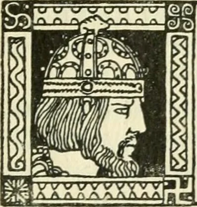 An illustration from Die älteste Kunst, insbesondere di Baukunst, der Germanen, 1909, leaf 15