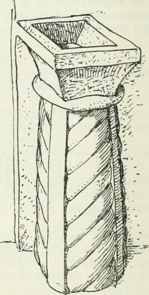 An illustration from Die älteste Kunst, insbesondere di Baukunst, der Germanen, 1909, leaf 156