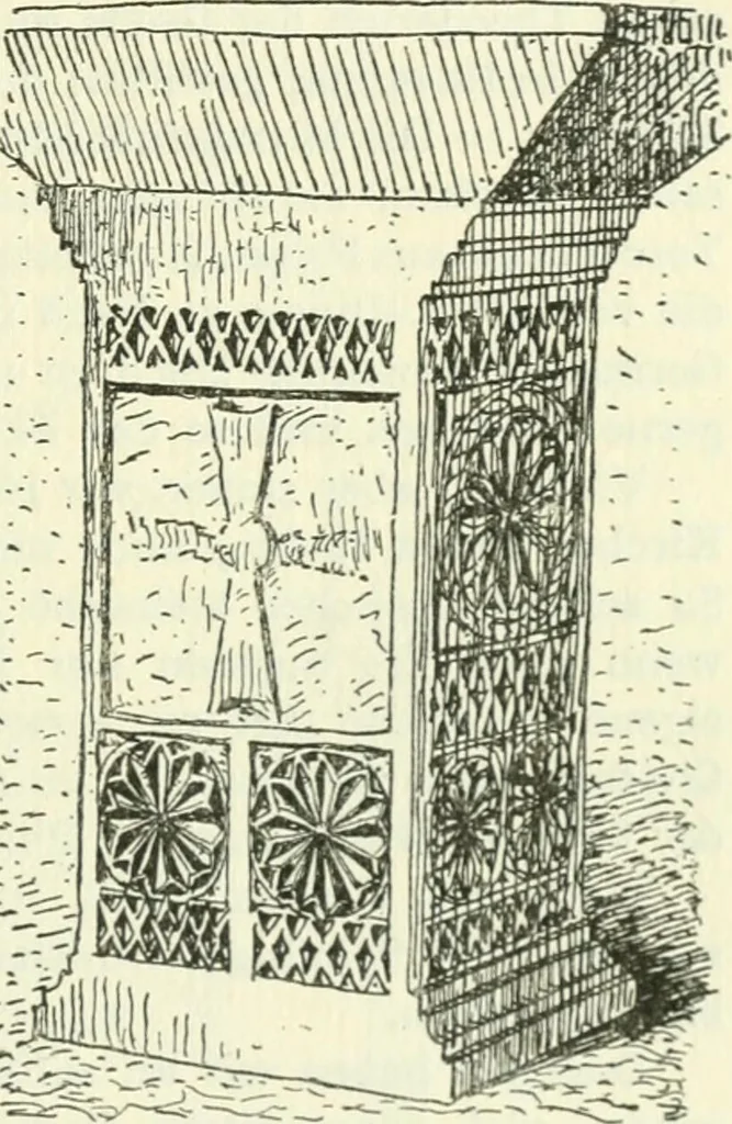 An illustration from Die älteste Kunst, insbesondere di Baukunst, der Germanen, 1909, leaf 159