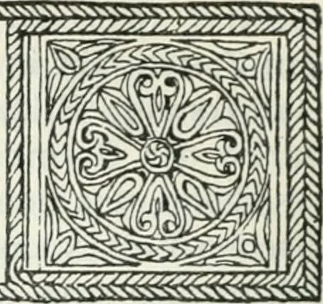 An illustration from Die älteste Kunst, insbesondere di Baukunst, der Germanen, 1909, leaf 254