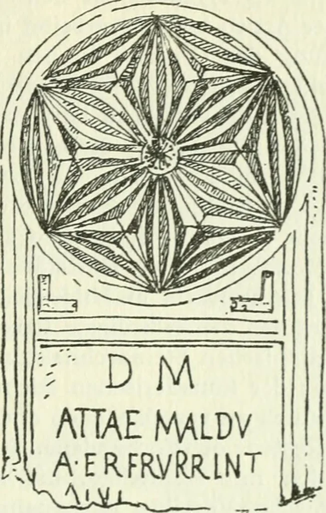 An illustration from Die älteste Kunst, insbesondere di Baukunst, der Germanen, 1909, leaf 257