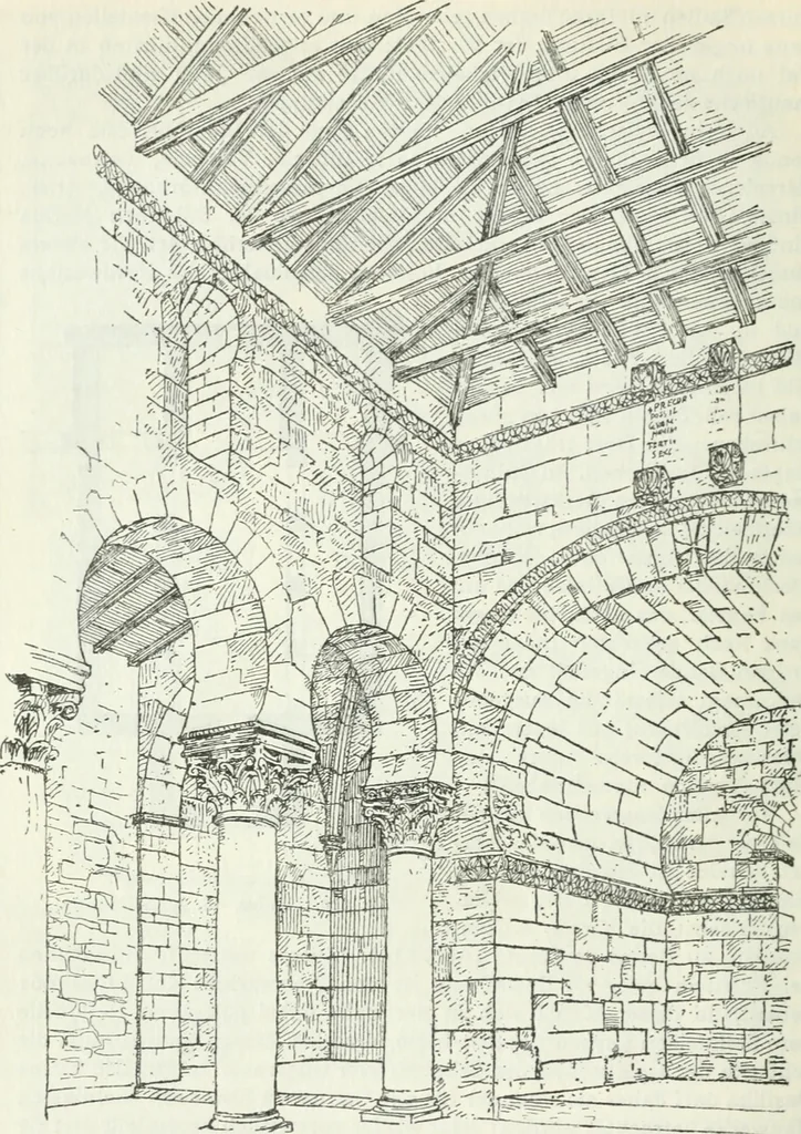 An illustration from Die älteste Kunst, insbesondere di Baukunst, der Germanen, 1909, leaf 264