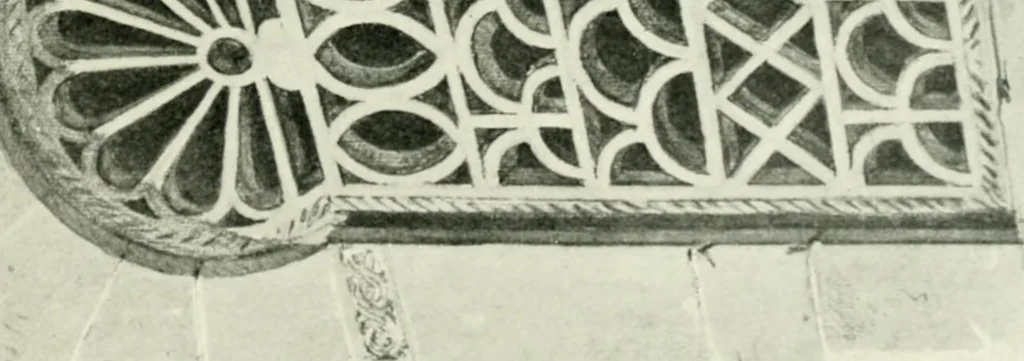 An illustration from Die älteste Kunst, insbesondere di Baukunst, der Germanen, 1909, leaf 265