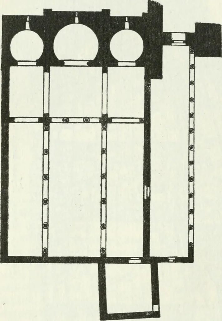 An illustration from Die älteste Kunst, insbesondere di Baukunst, der Germanen, 1909, leaf 270