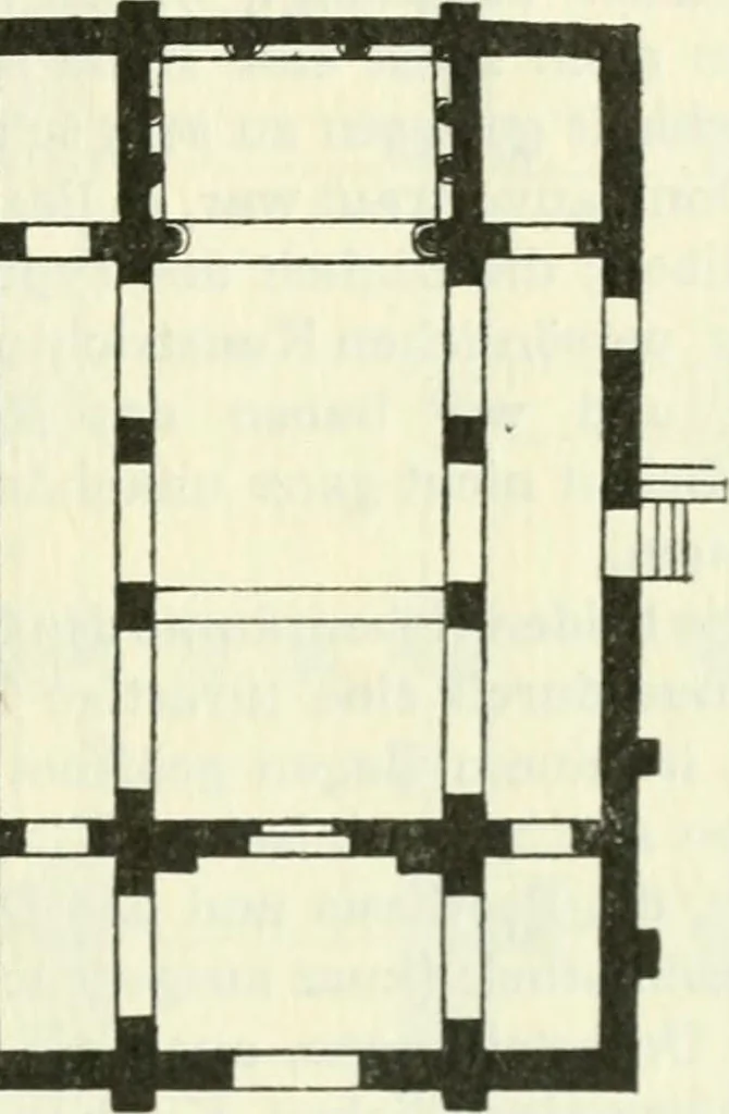 An illustration from Die älteste Kunst, insbesondere di Baukunst, der Germanen, 1909, leaf 277