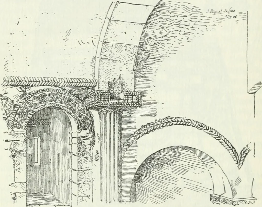 An illustration from Die älteste Kunst, insbesondere di Baukunst, der Germanen, 1909, leaf 282
