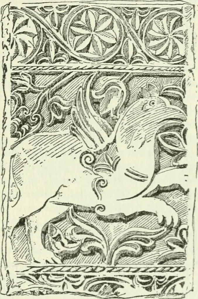 An illustration from Die älteste Kunst, insbesondere di Baukunst, der Germanen, 1909, leaf 283