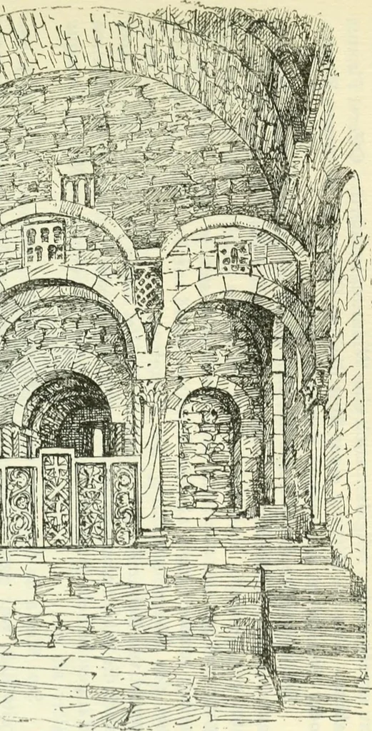 An illustration from Die älteste Kunst, insbesondere di Baukunst, der Germanen, 1909, leaf 297