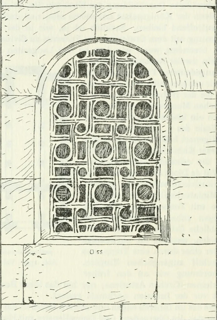 An illustration from Die älteste Kunst, insbesondere di Baukunst, der Germanen, 1909, leaf 302