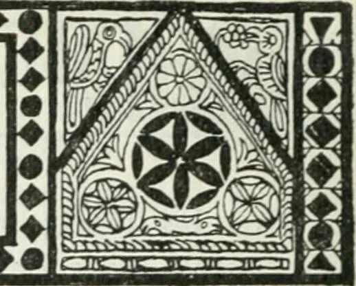 An illustration from Die älteste Kunst, insbesondere di Baukunst, der Germanen, 1909, leaf 308