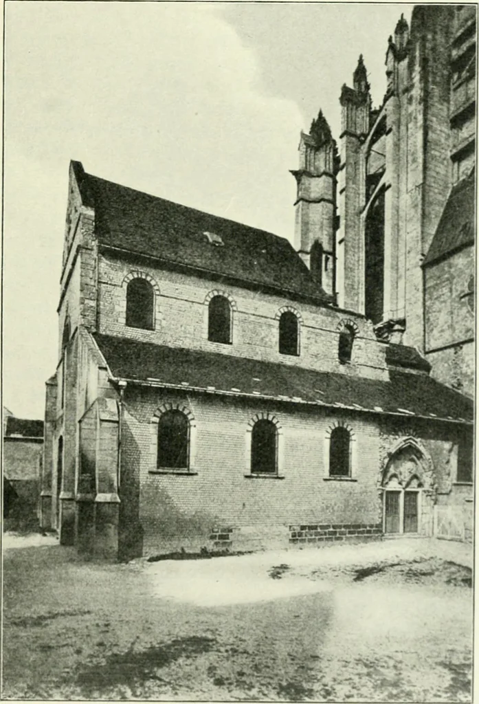 An illustration from Die älteste Kunst, insbesondere di Baukunst, der Germanen, 1909, leaf 309