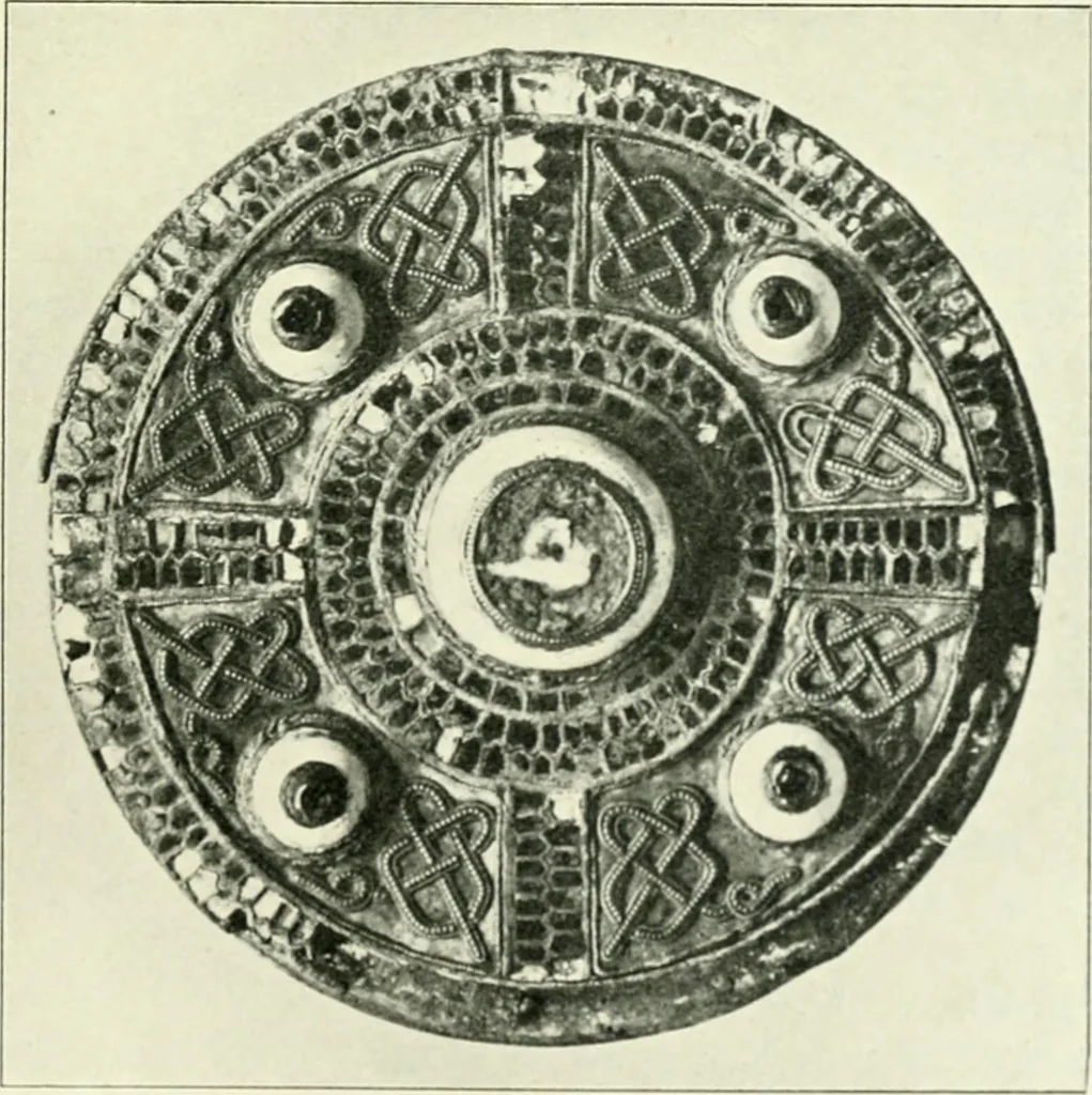 An illustration from Die älteste Kunst, insbesondere di Baukunst, der Germanen, 1909, leaf 31