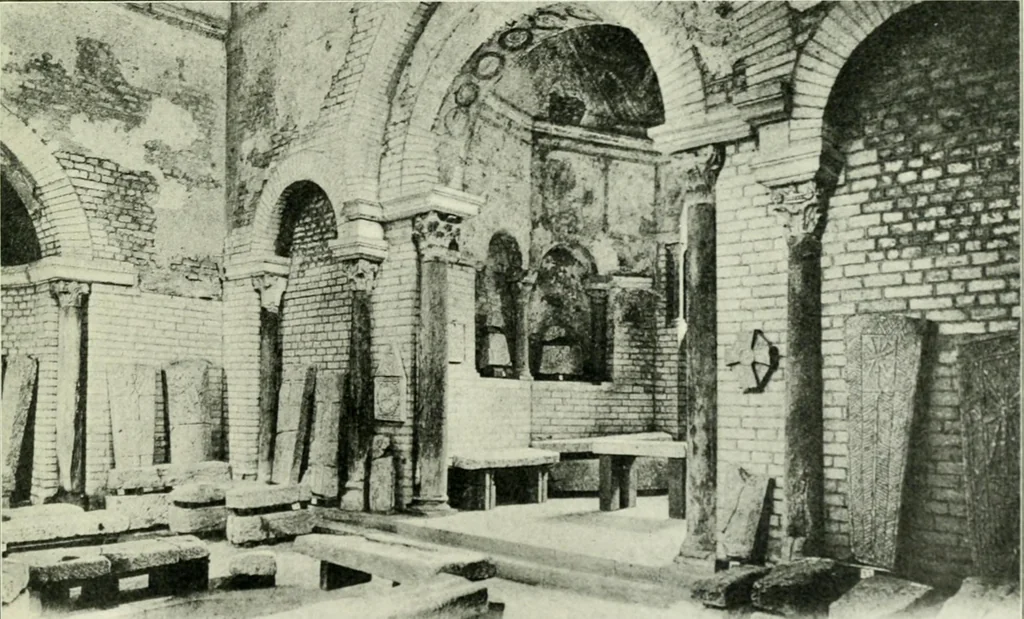 An illustration from Die älteste Kunst, insbesondere di Baukunst, der Germanen, 1909, leaf 315