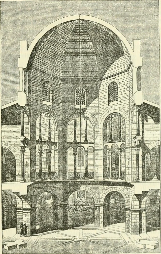 An illustration from Die älteste Kunst, insbesondere di Baukunst, der Germanen, 1909, leaf 345