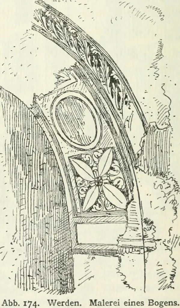 An illustration from Die älteste Kunst, insbesondere di Baukunst, der Germanen, 1909, leaf 356
