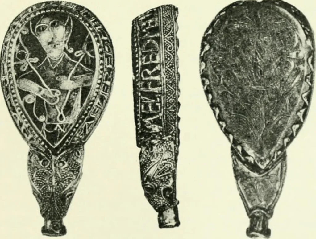 An illustration from Die älteste Kunst, insbesondere di Baukunst, der Germanen, 1909, leaf 365