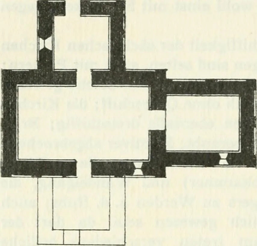 An illustration from Die älteste Kunst, insbesondere di Baukunst, der Germanen, 1909, leaf 368