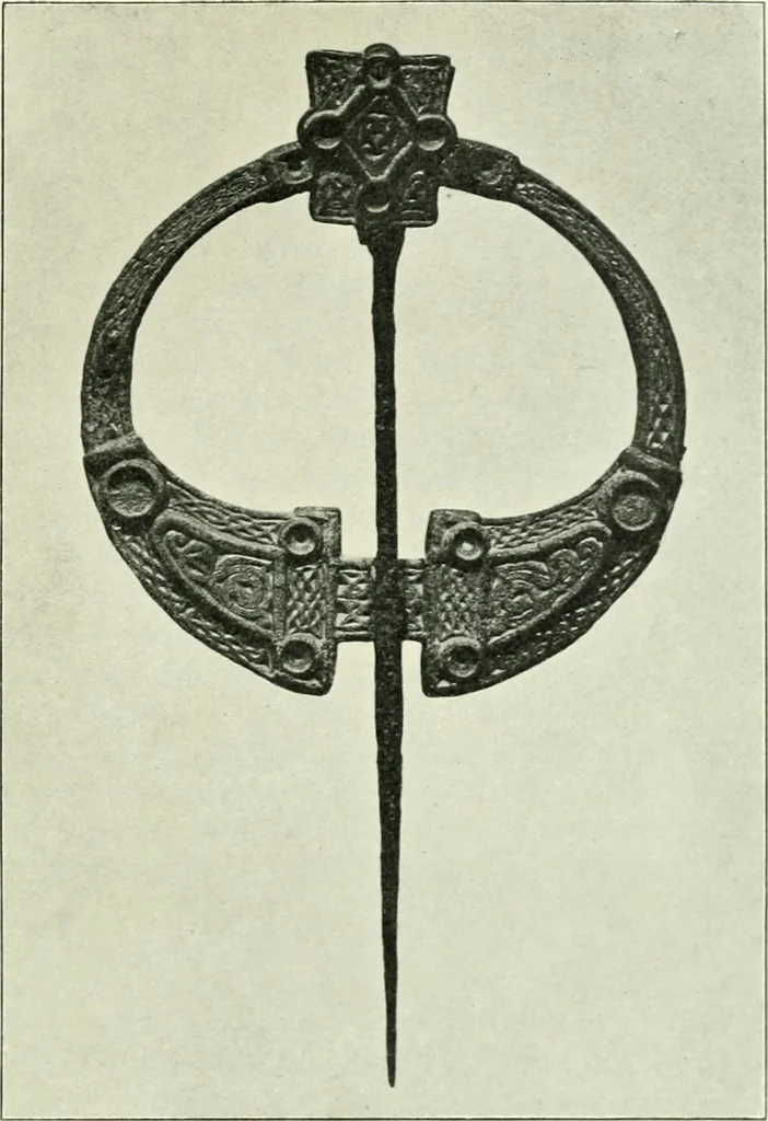 An illustration from Die älteste Kunst, insbesondere di Baukunst, der Germanen, 1909, leaf 67