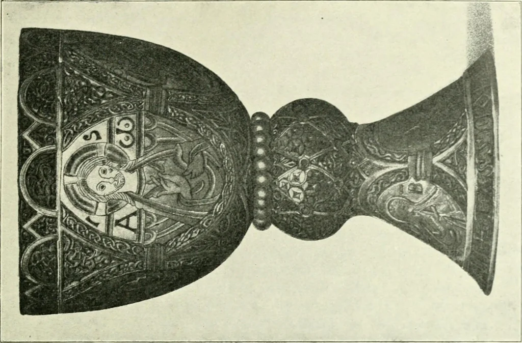 An illustration from Die älteste Kunst, insbesondere di Baukunst, der Germanen, 1909, leaf 77