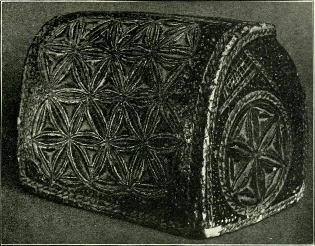 An illustration from Die älteste Kunst, insbesondere di Baukunst, der Germanen, 1909, leaf 83