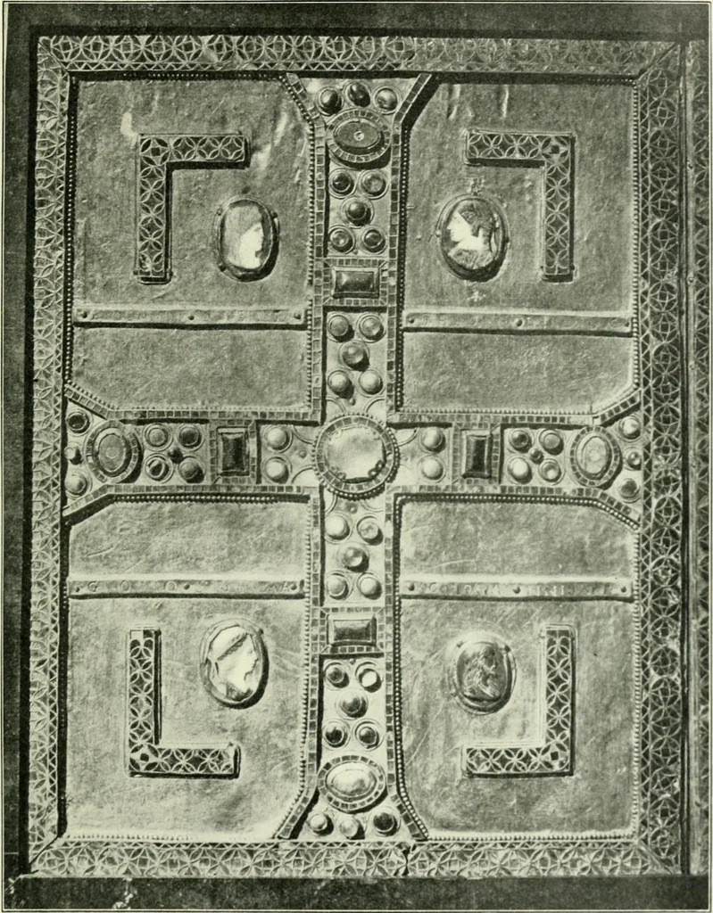An illustration from Die älteste Kunst, insbesondere di Baukunst, der Germanen, 1909, leaf 85