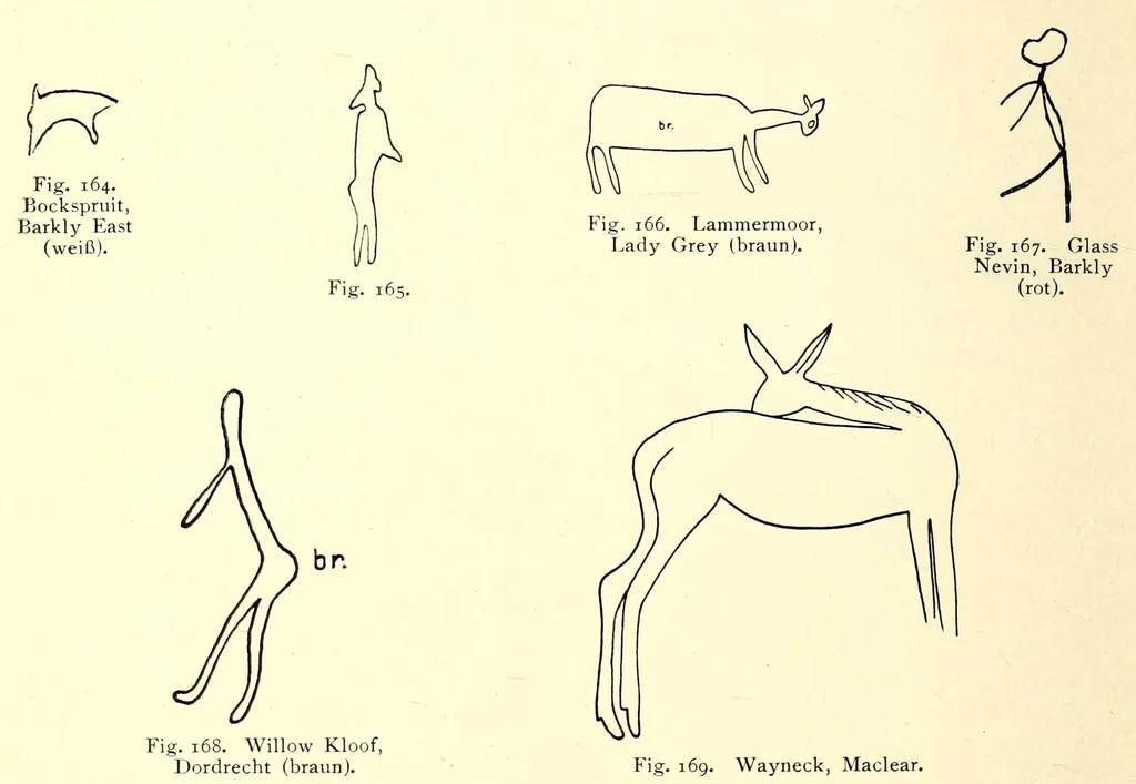 An illustration from Die Malereien der Buschmänner in Südafrika, 1910, leaf 104