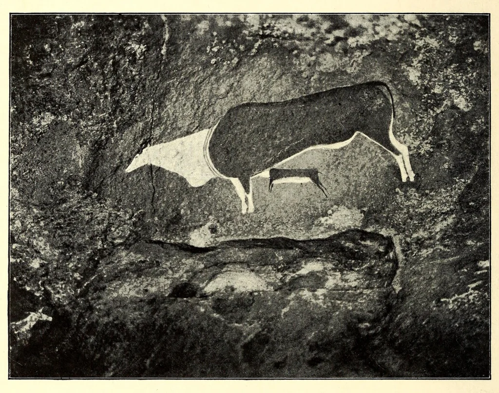 An illustration from Die Malereien der Buschmänner in Südafrika, 1910, leaf 28