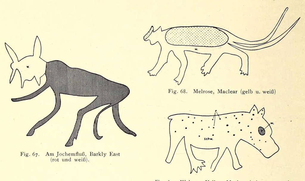 An illustration from Die Malereien der Buschmänner in Südafrika, 1910, leaf 66
