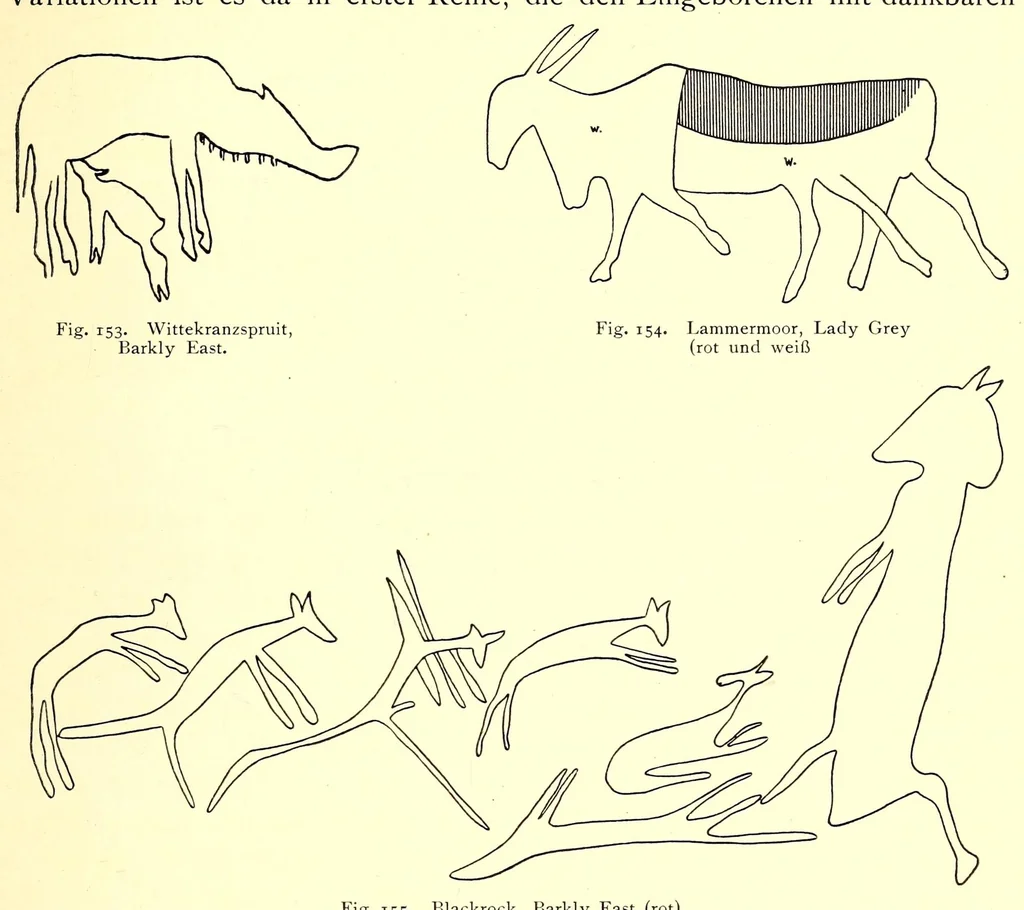 An illustration from Die Malereien der Buschmänner in Südafrika, 1910, leaf 95