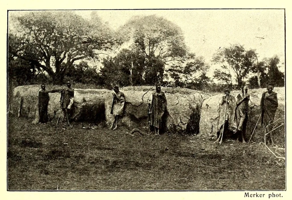An illustration from Die Masai. Ethnographische Monographie eines ostafrikanischen Semitenvolkes, 1910, leaf 109