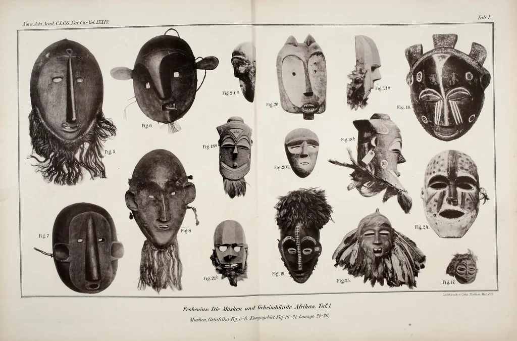 An illustration from Die Masken und Geheimbünde Afrikas, 1898, leaf 295