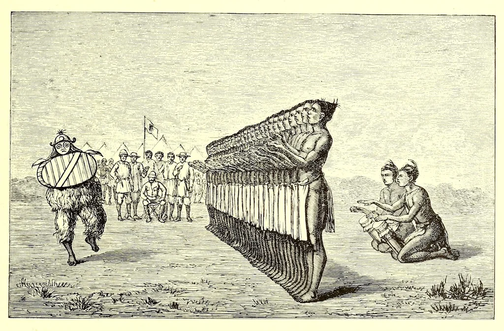 An illustration from Die Masken und Geheimbünde Afrikas, 1898, leaf 53
