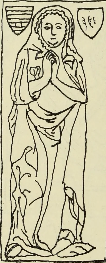 An illustration from Die mittelalterliche grabplastik in Nord-Thüringen, mit besonderer berücksichtigung der Erfurter denkmäler, 1902, leaf 60
