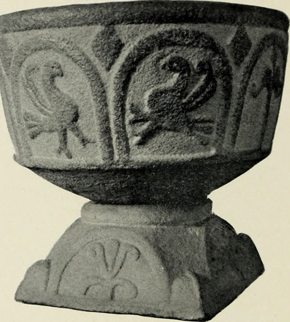 An illustration from Die mitteralterlichen Taufsteine der Provinz Schleswig-Holstein, 1904, leaf 47