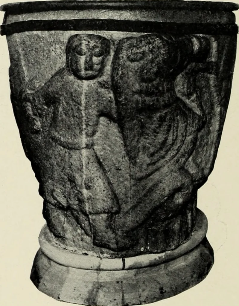 An illustration from Die mitteralterlichen Taufsteine der Provinz Schleswig-Holstein, 1904, leaf 67