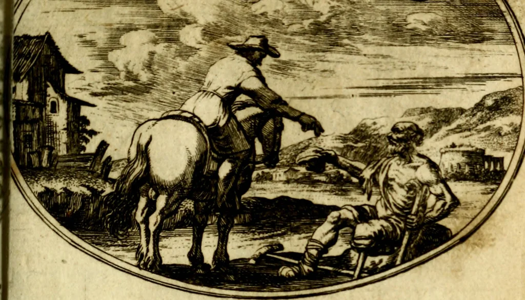 An illustration from Die mit teutschen Saiten überzogene, heilige Kron-Harffe, oder, Verfassung des gantzen Psalter Davids in teutsche Reim-Gebände : vermittelst sonderbarer darzu mit dem basso continuo, neu-verfertigter Kunst-Melodeyen ..., 1680, leaf 206