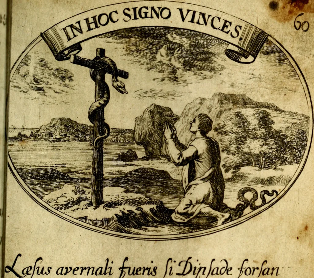 An illustration from Die mit teutschen Saiten überzogene, heilige Kron-Harffe, oder, Verfassung des gantzen Psalter Davids in teutsche Reim-Gebände : vermittelst sonderbarer darzu mit dem basso continuo, neu-verfertigter Kunst-Melodeyen ..., 1680, leaf 350