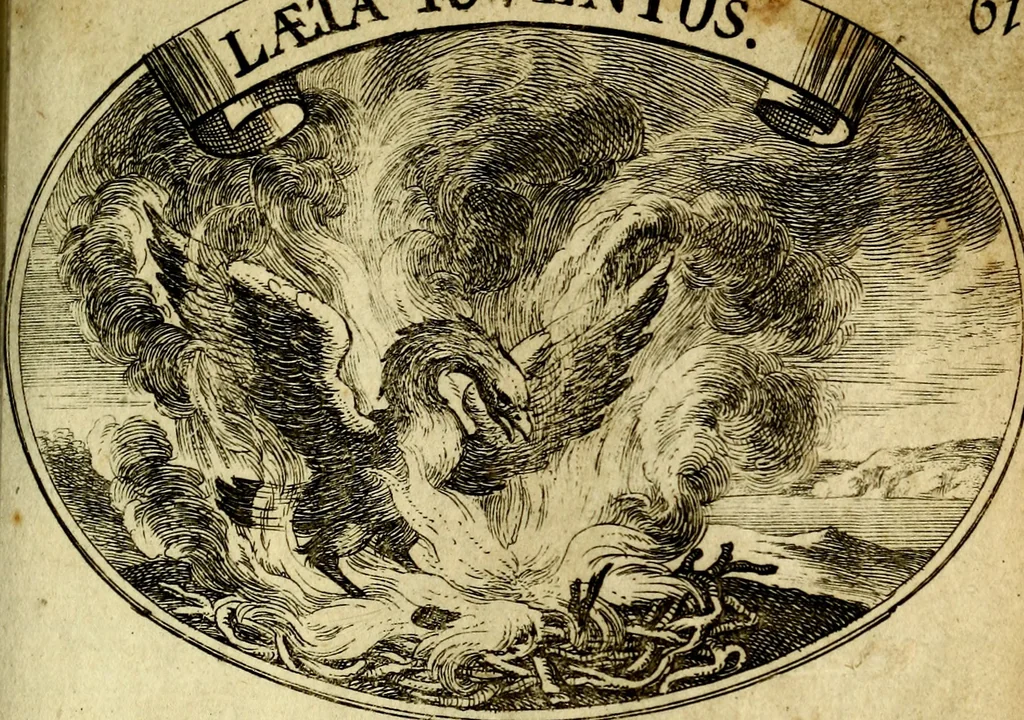 An illustration from Die mit teutschen Saiten überzogene, heilige Kron-Harffe, oder, Verfassung des gantzen Psalter Davids in teutsche Reim-Gebände : vermittelst sonderbarer darzu mit dem basso continuo, neu-verfertigter Kunst-Melodeyen ..., 1680, leaf 356