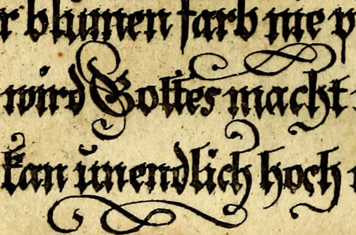 An illustration from Die mit teutschen Saiten überzogene, heilige Kron-Harffe, oder, Verfassung des gantzen Psalter Davids in teutsche Reim-Gebände : vermittelst sonderbarer darzu mit dem basso continuo, neu-verfertigter Kunst-Melodeyen ..., 1680, leaf 381
