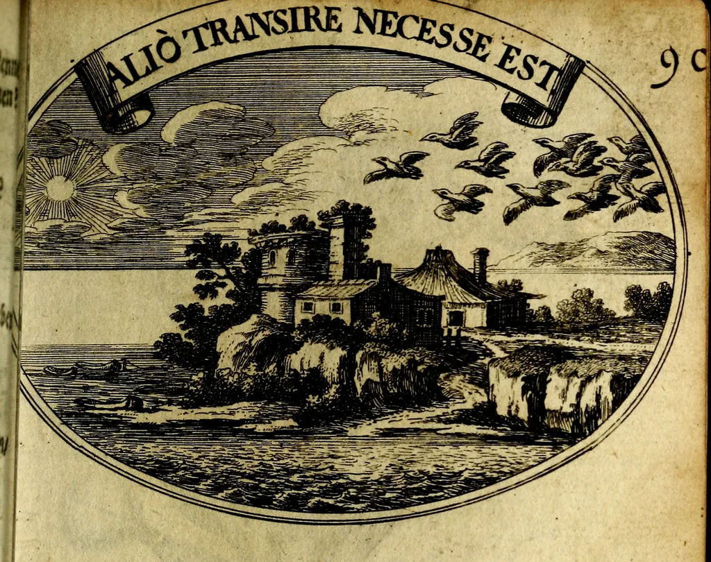 An illustration from Die mit teutschen Saiten überzogene, heilige Kron-Harffe, oder, Verfassung des gantzen Psalter Davids in teutsche Reim-Gebände : vermittelst sonderbarer darzu mit dem basso continuo, neu-verfertigter Kunst-Melodeyen ..., 1680, leaf 512