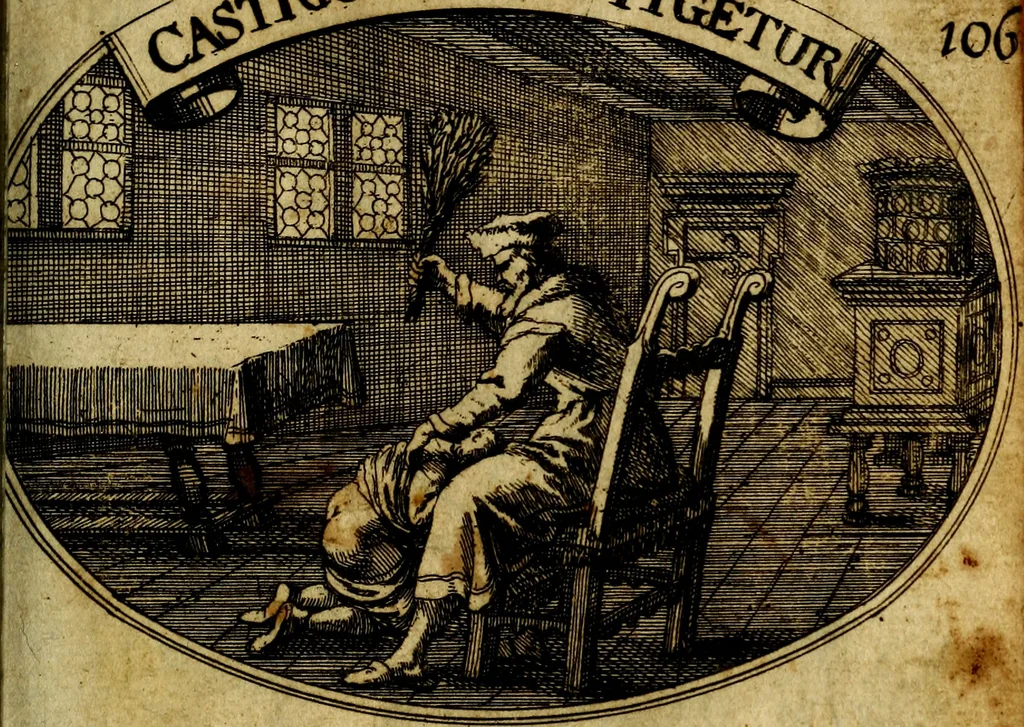 An illustration from Die mit teutschen Saiten überzogene, heilige Kron-Harffe, oder, Verfassung des gantzen Psalter Davids in teutsche Reim-Gebände : vermittelst sonderbarer darzu mit dem basso continuo, neu-verfertigter Kunst-Melodeyen ..., 1680, leaf 602