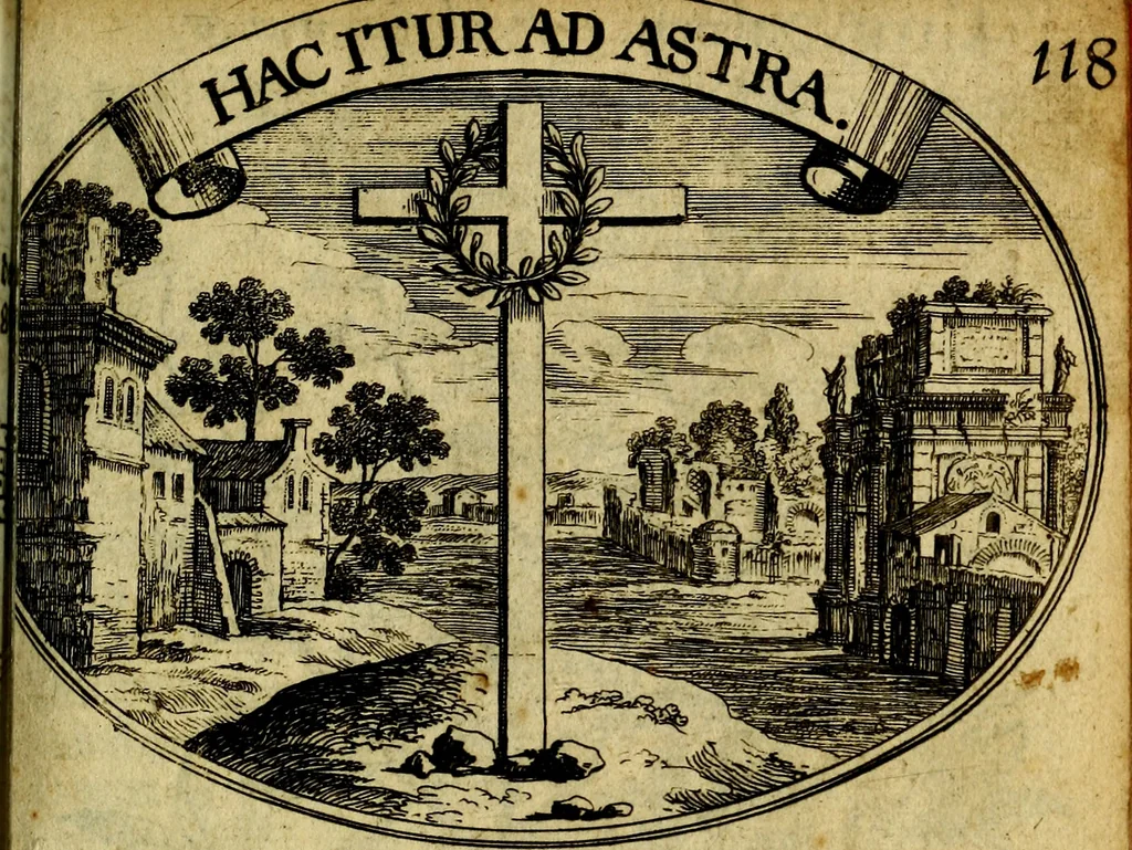 An illustration from Die mit teutschen Saiten überzogene, heilige Kron-Harffe, oder, Verfassung des gantzen Psalter Davids in teutsche Reim-Gebände : vermittelst sonderbarer darzu mit dem basso continuo, neu-verfertigter Kunst-Melodeyen ..., 1680, leaf 668
