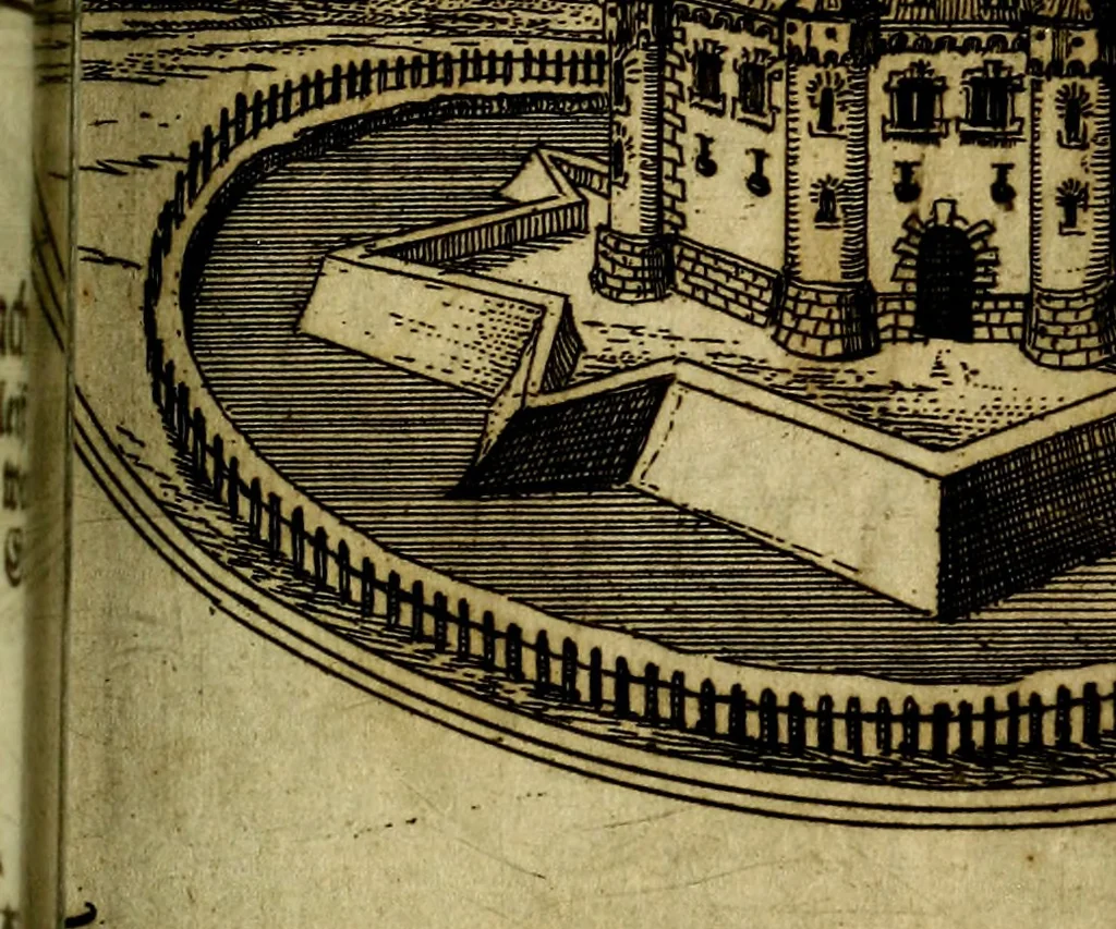 An illustration from Die mit teutschen Saiten überzogene, heilige Kron-Harffe, oder, Verfassung des gantzen Psalter Davids in teutsche Reim-Gebände : vermittelst sonderbarer darzu mit dem basso continuo, neu-verfertigter Kunst-Melodeyen ..., 1680, leaf 720