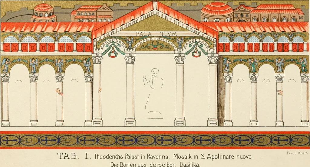 An illustration from Die Mosaiken der Christlichen Ära. 1. t: Die Wandmosaiken von Ravenna, 1905, leaf 9