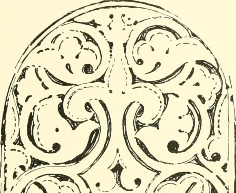 An illustration from Die Ornamente der Hakim- und Ashar-Moschee; Materialien zur Geschichte der älteren Kunst des Islam, 1912, leaf 34